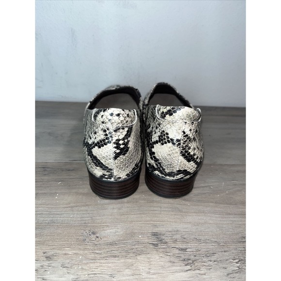 Clarks Collection Taupe Snakeskin Slip-On Loafers Women's Size 7 M Black and Tan - Picture 3 of 10